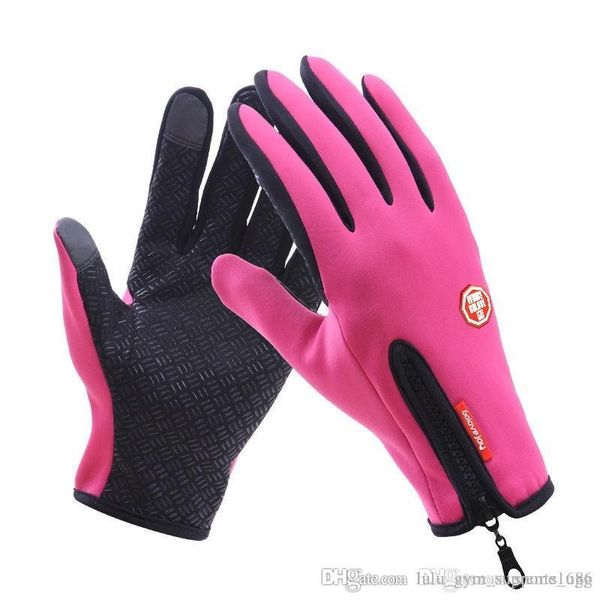 

outdoor sports hiking winter bicycle bike cycling gloves for men women windser simulated leather soft warm gloves cycling gloves work, Black
