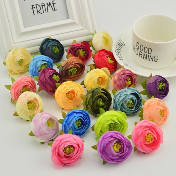 

10pcs silk rose bud stamens for home pions wedding decoration accessories pompon scrapbooking artificial flowers cheap
