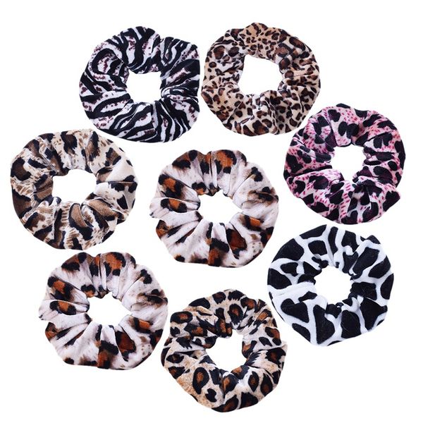 

8pc soft big elastic hair rope scrunchies for women girls sweet solid hair bands holder accessories, Golden;white