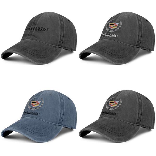

cadillac текстовый логотип унисекс мода бейсболка мяч пользовательские регулируемые старинные шляпы милый джинсовый логотип, Blue;gray
