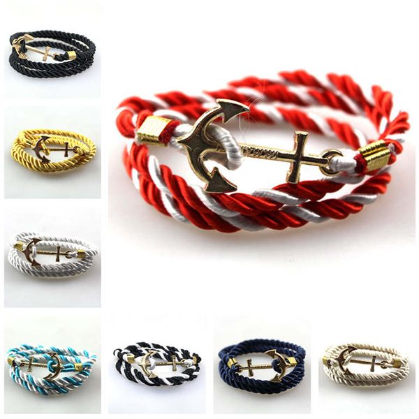 

explosion multilayer winding anchor men and women bracelets dab113 charm bracelets jewelry bracelet, Golden;silver