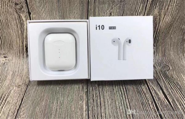 

I10 TWS Wireless BT Earbuds Earphone Noise Cancelling Sports Stereo Headphones with Mic Charge Case PK I7S I8X I9S for iPhone Samsung