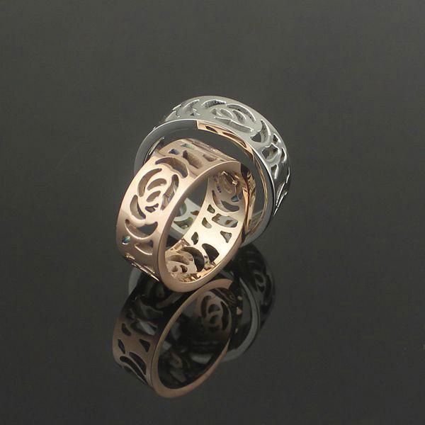 

2020 ювелирные изделия оптом узкие камелии полые кольца дамы корейской версии 18к розового золота хвост кольцо, Silver