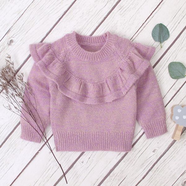 

toddler baby girls winter crochet hooded warm knit sweater, Blue