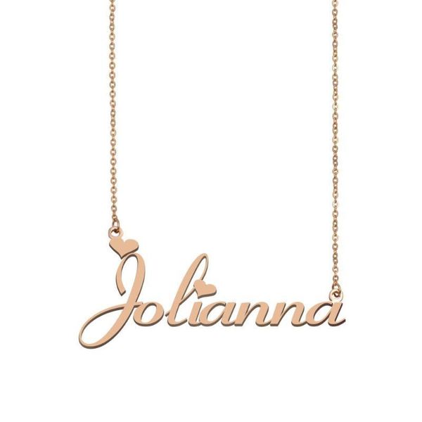

jolianna name necklace , custom name necklace for women girls friends birthday wedding christmas mother days gift, Silver