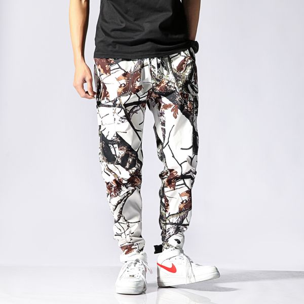 

2019 men cargo pants camouflage tactical pants safari style casual trousers mens sweatpants work overalls, Black