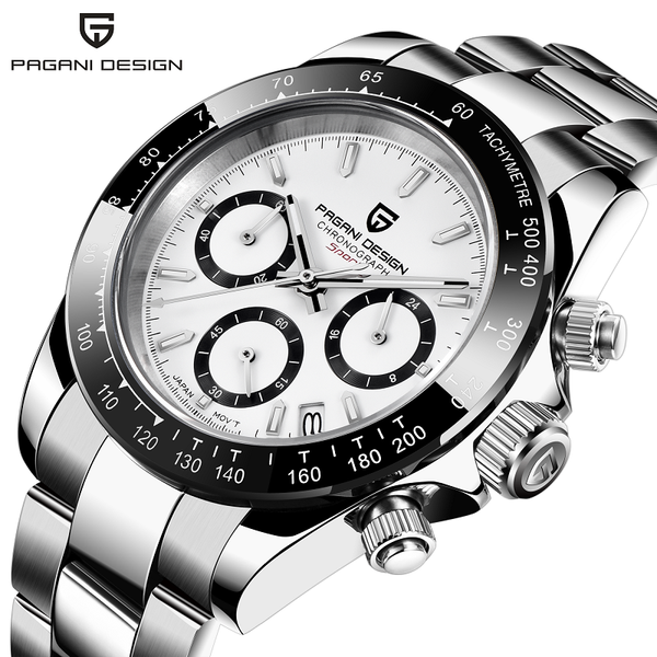 

pagani design pd 1644 new men's watches quartz wristwatch mens watches watch men chronograph relogio masculino, Slivery;brown