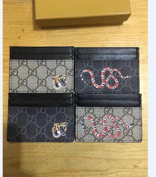 

2019 luxury short wallet men's tiger head bee element wallet r gucci ladies wallet credit card bag clutch bag, Brown;gray