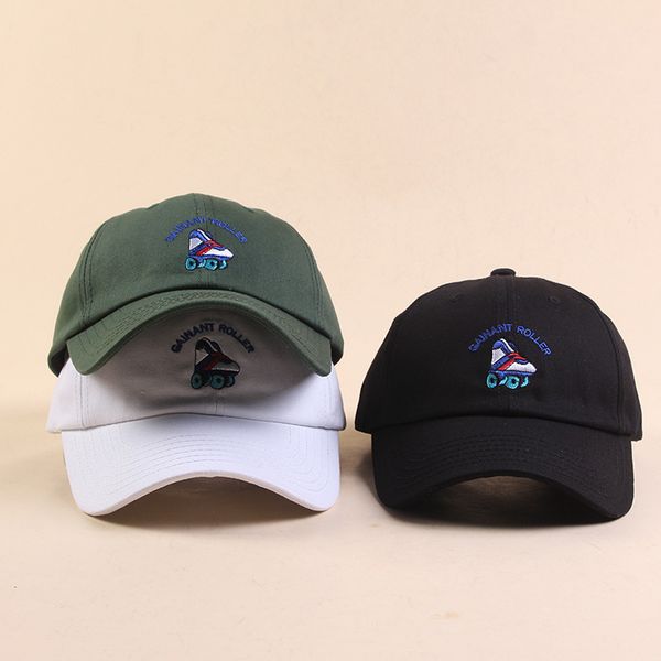 

2019 new pattern fashion design the skating shoes letter embroidery baseball cap men women pure color caps, Blue;gray