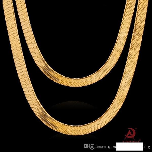 

heavy cool 18k real yellow gold layered link mens chain 7.5mm wide necklace 60cm long 100% real gold y#161, Silver