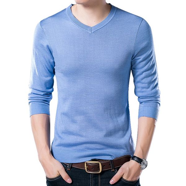 

nibesser men autumn winter thin mens knitted sweaters solid color casual v neck pull homme men basic simple pullover streetwear, White;black