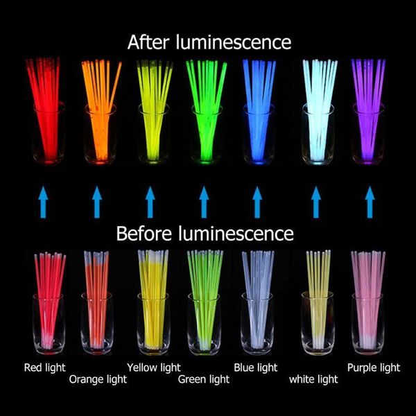 

100pcs party sticks glow stick bracelet necklaces neon party led flashing light sticks wand novelty toy led vocal concert led flash sticks