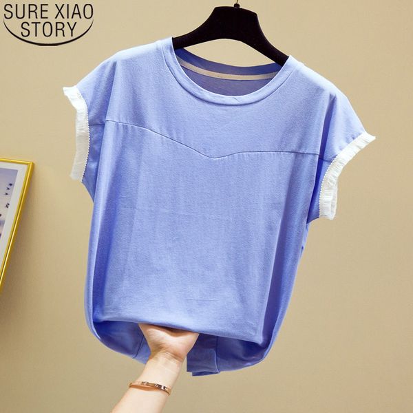 

women's t-shirt casual plus size harajuku t shirt women tshirt 2021 summer fashion solid 4 colors short sleeve o-neck cotton tees 9770, White