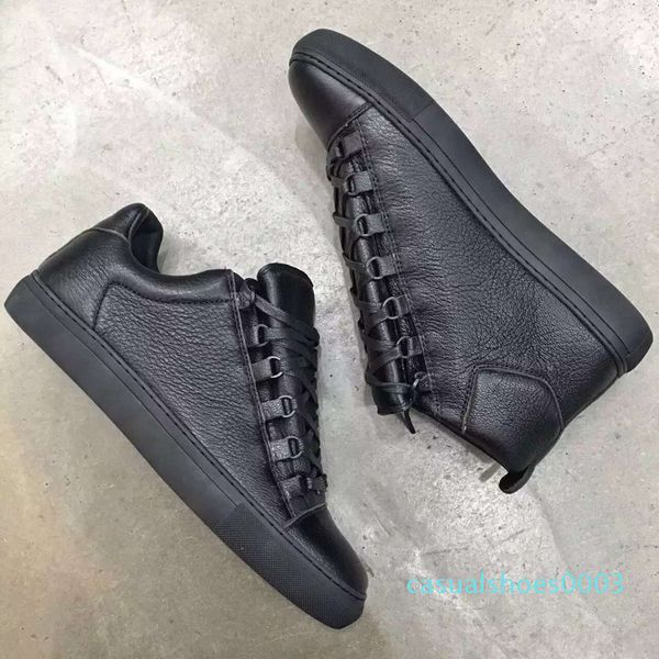

with box] luxurious designers arena low sneakers shoes red,black,white leather men's brand kanye west casual walking flats 38-46 c03