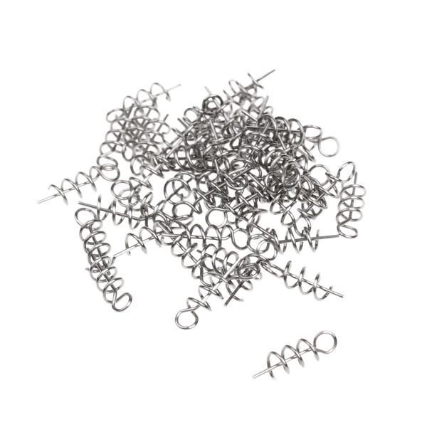 

50 шт. мягкой червь приманки приманки крюк pin весна исправлена блокировка рыбалка игла винта