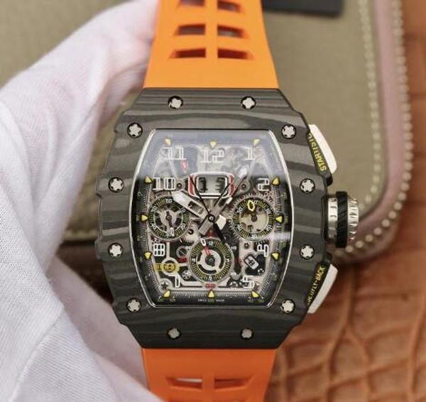 

rm11-03 luxury watch sapphire glass mechanical movement reverse timing multifunctional waterproof and sweatproof sport mens watches