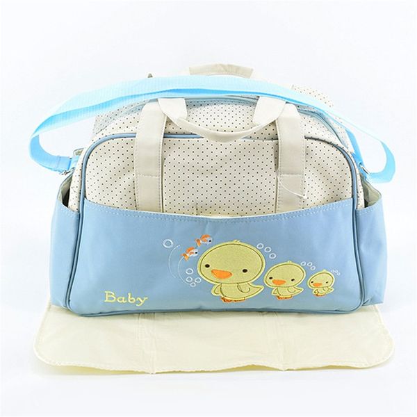 

large capacity mummy bag multifunctional fashion ducks prints inclined shoulder bag handbag for pregnant women