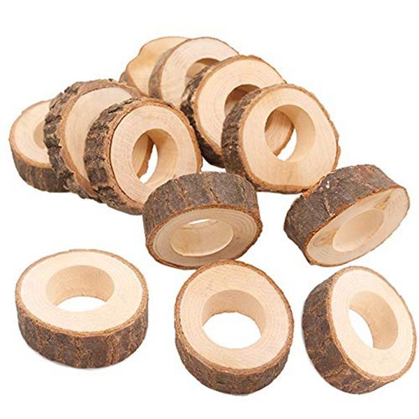 

handmade rustic wooden napkin rings set of 30 vintage napkin ring holders for table decoration thanksgiving dinner table parties