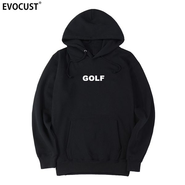 

golf logo hoodie golfed wang tyler the creator ofwgkta skate hip hop men sweatshirts women combed cotton, Black