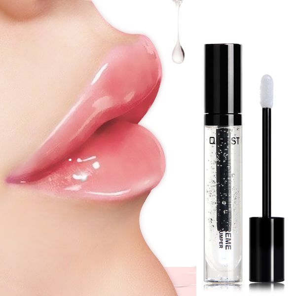 

moisturizer lip plumper volume lip gloss long lasting big lips pump transparent waterproof volume lip clear lipgloss makeup, Red;pink