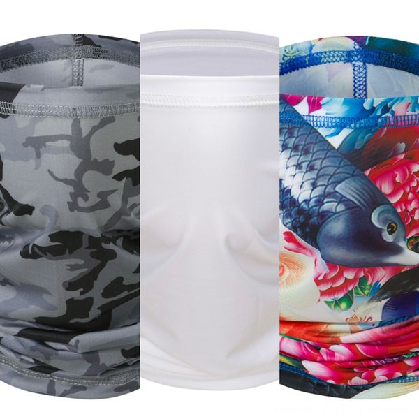 

lvrsd sport new outdoor cycling half face mask cool elastic ice fabric bike scarf bicycle summer sun protection facemask neck, Black