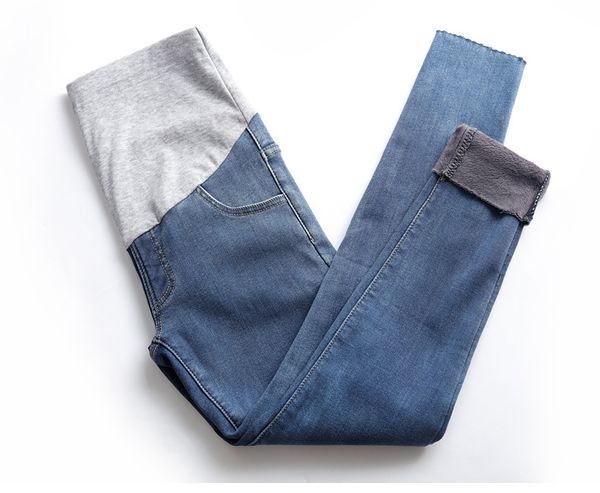 

материнства брюки моды карандаш беременность брюки для беременных живота брюки узкие джинсы для беременных, Blue