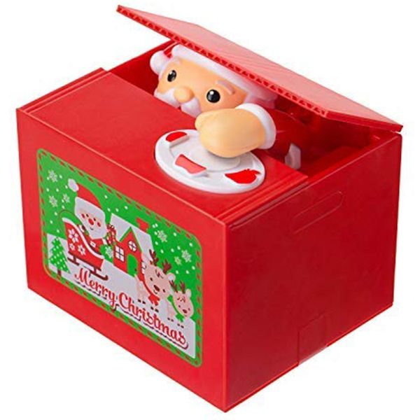 

cute stealing coin santa money box money bank piggy bank coin bank santa christmas gift other home decor