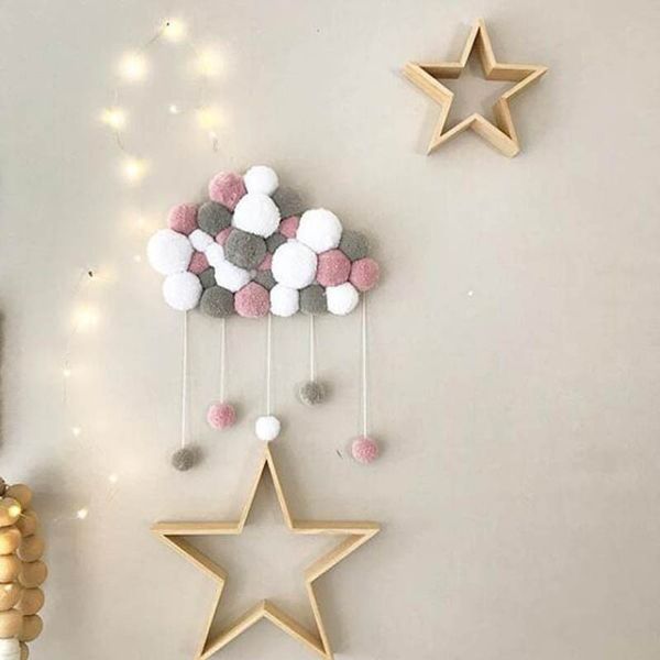 

fluff cloud raindrop hanging ornament kids room decoration cloud hanging decor ve