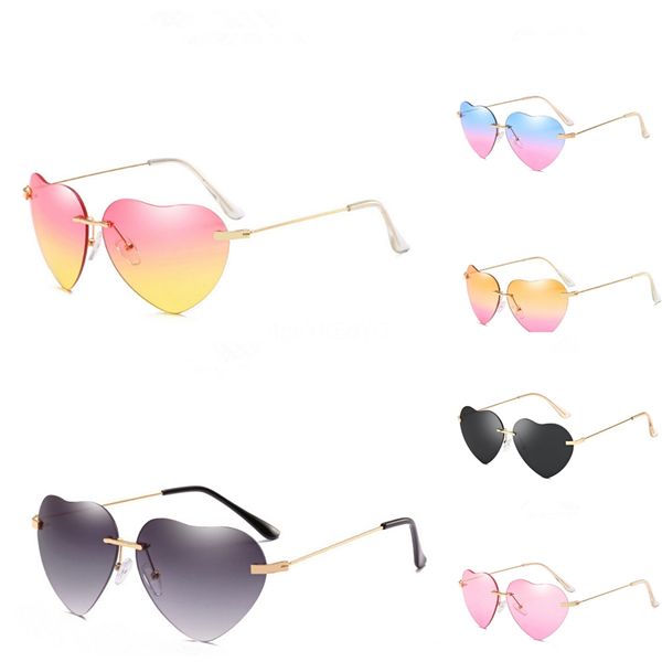 

1 1pcs new fashion square yxvaxl heart-shaped sunglasee metal frame green mirror lens uv400 protection eye brown box. #23303, White;black
