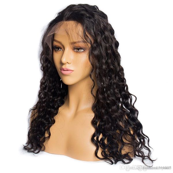 

deep wave lace front human hair long bob wigs with baby hair brazilian remy kinky curly hair frontal wigs for black women