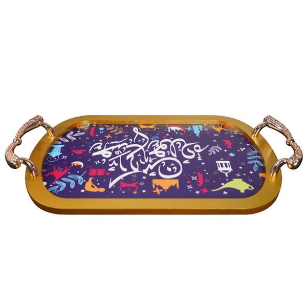 

креатив живопись tray arab живопись тарелка сервировка блюдо home craft desktop украшения золотой и синий