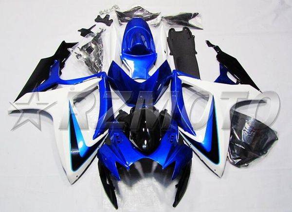 

4gifts new abs motorcycle full fairings set fit for suzuki gsx-r600 gsx-r750 600 750 k6 gsxr 2006 2007 06 07 blue white black