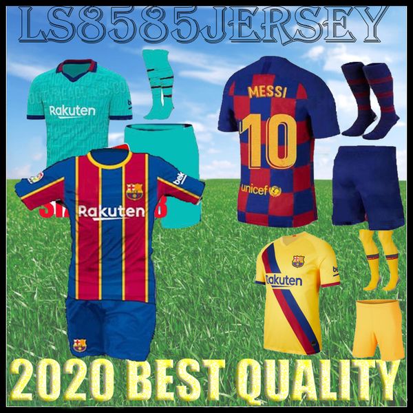 

men+kids kit fc barcelona jersey 2019 2020 boys youth suarez malcom pique arthur vidal barca 20 21 home away 3rd soccer jerseys, Black