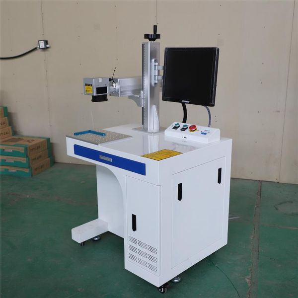 

promotion price 20w 30w 50w deskfiber laser marking machine for metal plastic materials