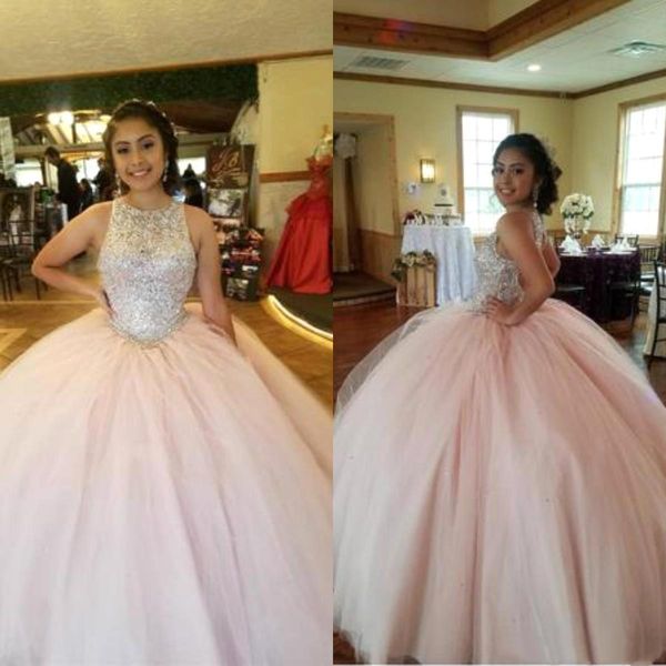 

бальное платье розовый кристалл лучшие quinceanera платья sexy jewel тюль vestidos 15 anos сладкие 16 пром платья с открытой спиной длина по, Blue;red
