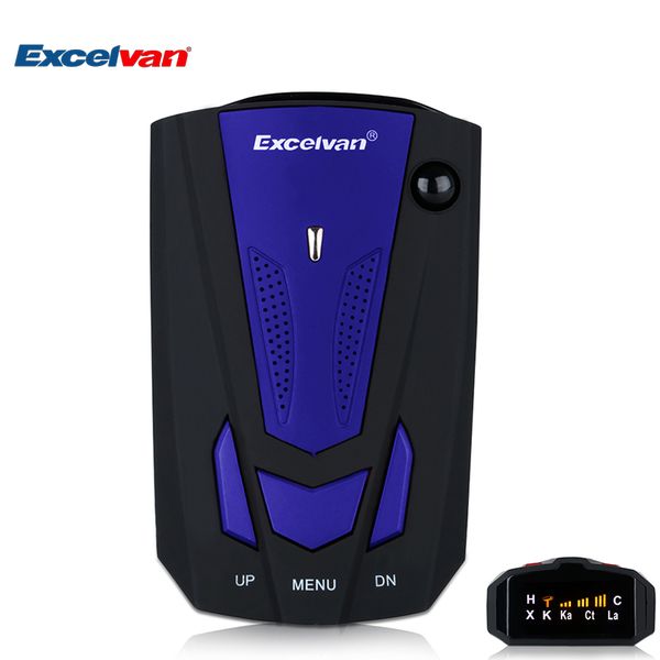 

update v7 car 16 band scanning led display auto detectors english/ russian voice alert warning