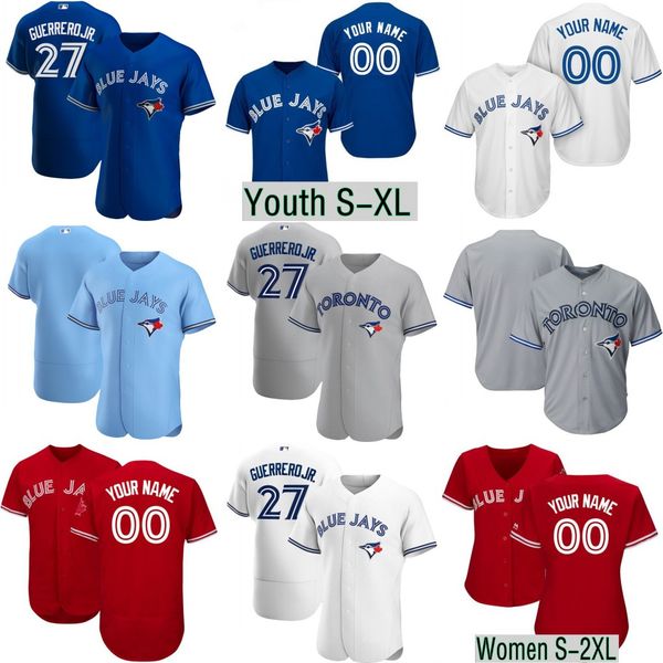 

2020 men's women's youth toronto blue randal grichuk teoscar hernÃ¡ndez justin smoak rowdy tellez lourdes billy mckinney jay baseba, Blue;black