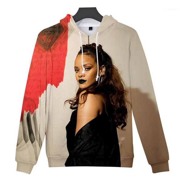 

hoodies 3d character printed casual street style thick long sleeved hooded pullover sweatshirts fashion male clothing rihanna mens designer, Black
