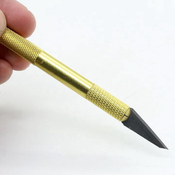 

golden aluminum knife sculpture knife with 1pcs replaceable sculpture / artist / chef carving board phone artist tools