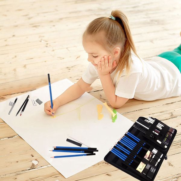 

60pcs/lot sketch drawing tool set professional painting set art supplies pencil stick eraser knife pencil