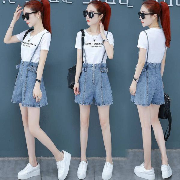 

2019 summer new high waist wide leg shorts loose denim shorts, White;black