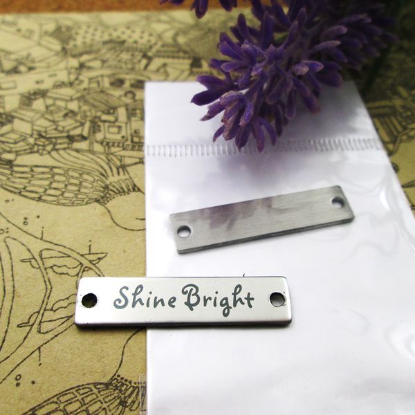 

40pcs--"shine bright connector"stainless steel charms more style for choosing diy charms pendants for necklace, Bronze;silver