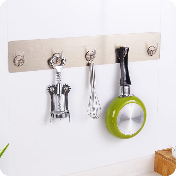 

wall hanger hook self adhesive wall hooks waterproof strong sticking kitchen hook hanger clothes towel rack coat hat