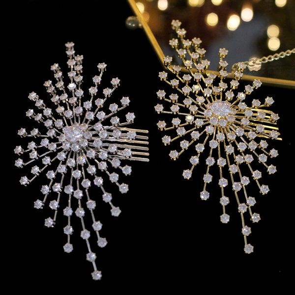 

asnora wedding accessories bridal hair accessories wedding accessories headdress female hair band side hair comb, Golden;white