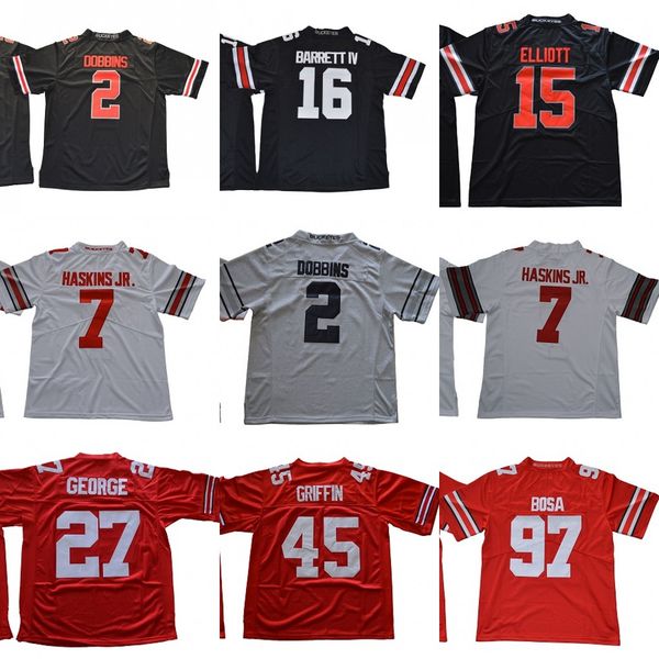 

Mens Ohio State Buckeyes Jersey 45 Archie Griffin 15 Elliott 27 Eddie George 7 Dwayne Haskins Jr. 97 Nick Bosa 2 JK Dobbins College Jerseys