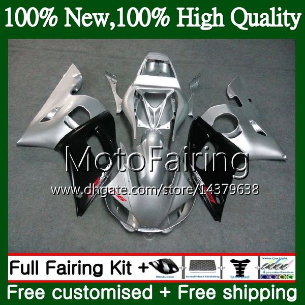 

kit for yamaha yzf r6 98 yzf600 yzfr6 98 99 00 01 02 88mf0 yzf 600 silver black yzf-r600 yzf-r6 1998 1999 2000 2001 2002 fairing bodywork