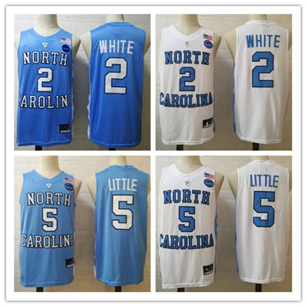 

mens ncaa north carolina tar heels nassir little basketball jersey stitched #2 coby white unc jersey s-3xl, Black