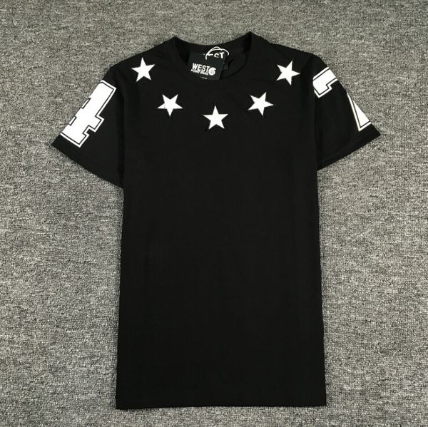 

stars printing men crew neck t-shirt short sleeve 3 colors summer fashion new t-shirt for men, White;black