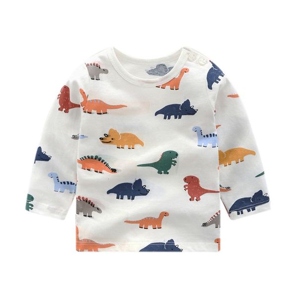 

baby cotton children t-shirt cartoon full sleeve baby boys girls tees kids children casual clothing o-neck clothes, Blue
