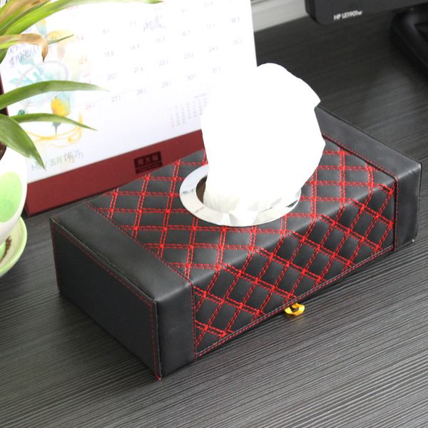 

car house red wine tissue paper towel pumping storage box home dual use paper towel box r-7246